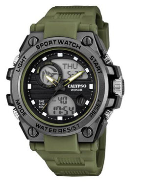Calypso Digital Klocka K5875 Oliv
