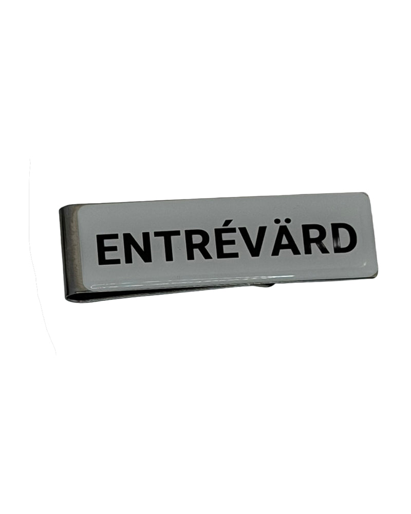 Entrévärdsbricka med doming