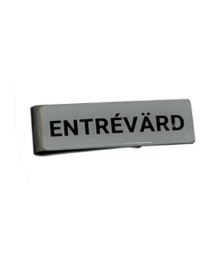 Entrévärdsbricka med doming